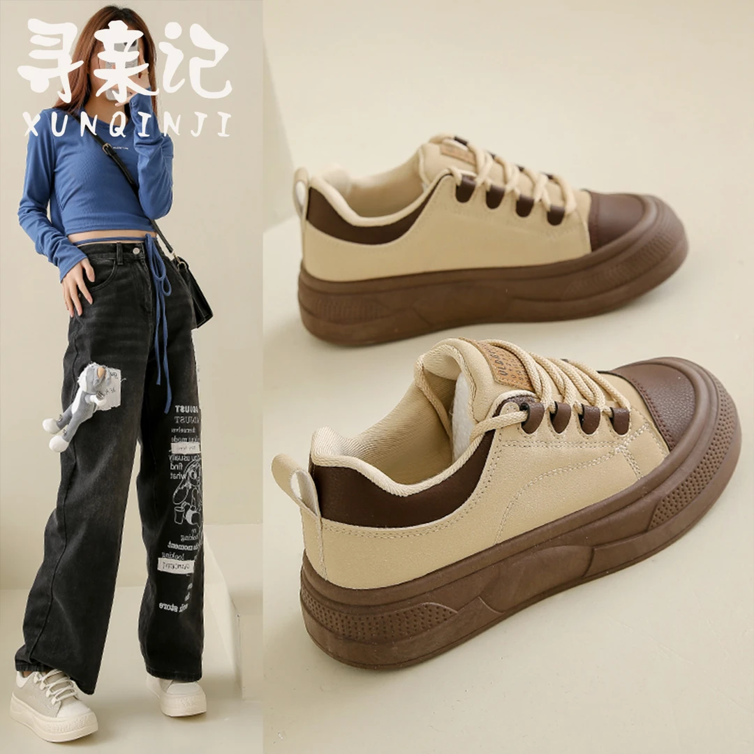 女鞋运动鞋韩版潮新款厚底百搭增高休闲板鞋学生校园ins款女款