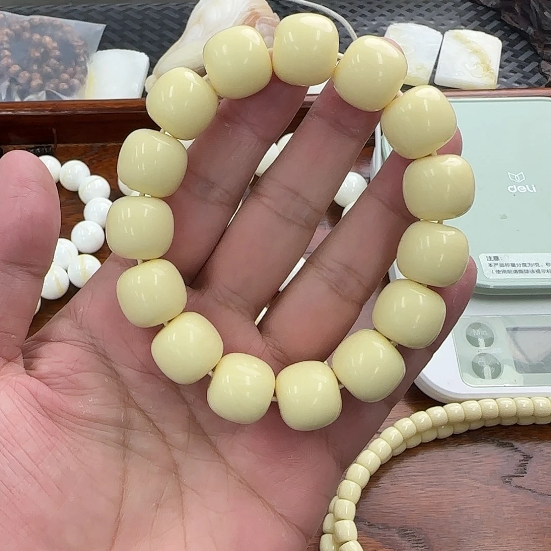 白玉菩提手串16老邢润