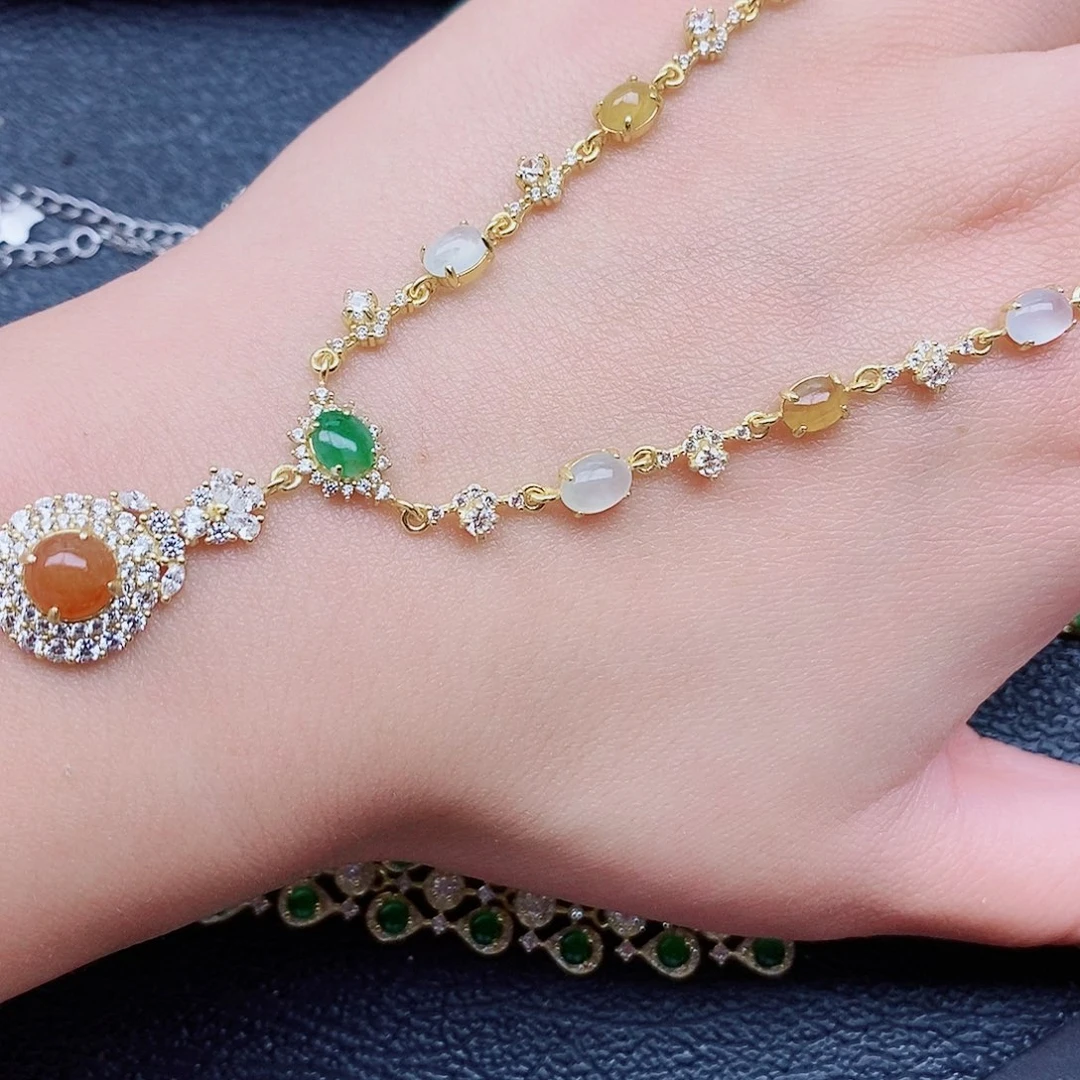 银S925镶嵌戒指翡翠