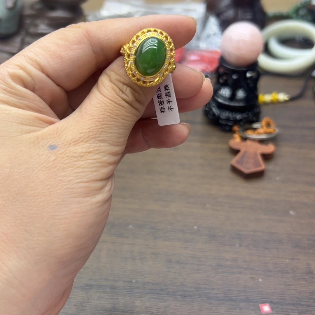 和田玉未镶嵌戒指426