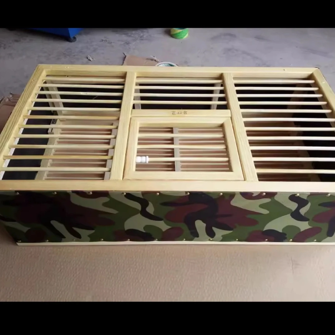 透气网布竹子材质鸽子放飞笼训放笼折叠赛鸽笼手提鸽具用品