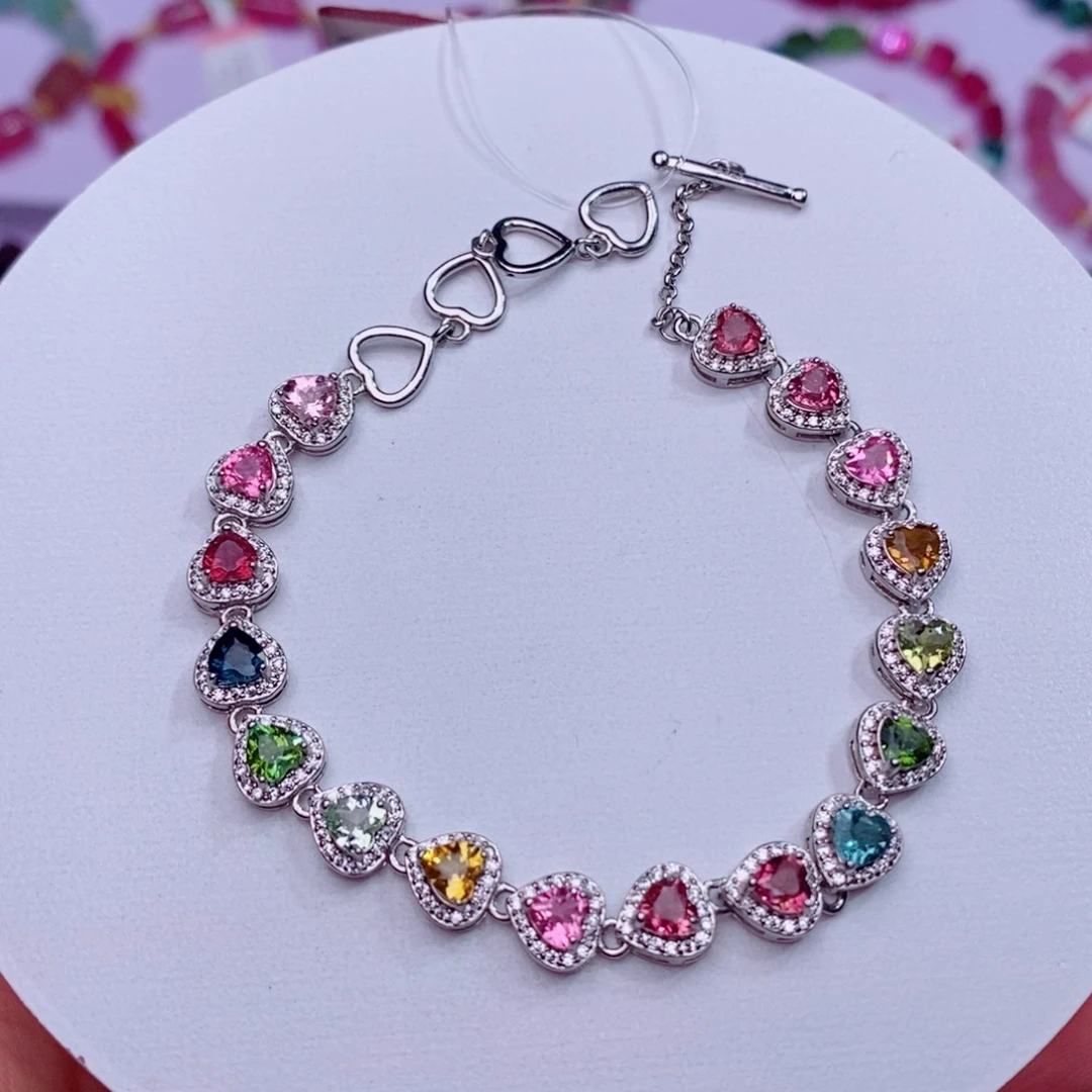 未镶嵌爱心手链碧玺d