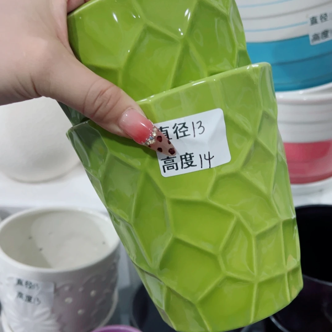 有孔，陶瓷花盆满10米包邮发货