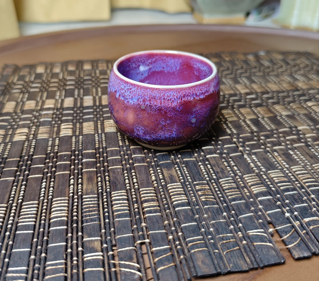姹紫嫣红窑变钧瓷主人杯 精品古韵品茗杯，主人杯