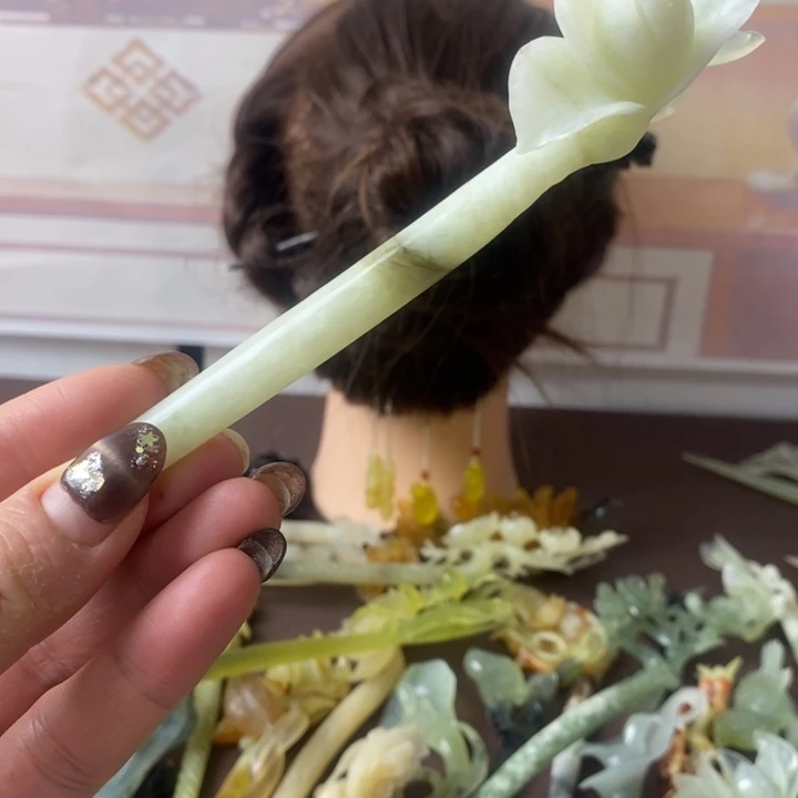 【闪购商品】合金蛇纹石玉发饰