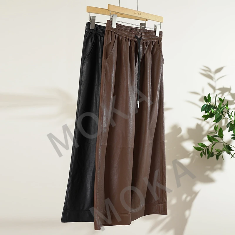 100%羊皮西班牙订单全植鞣羊皮裤女士皮裤（241672）20922