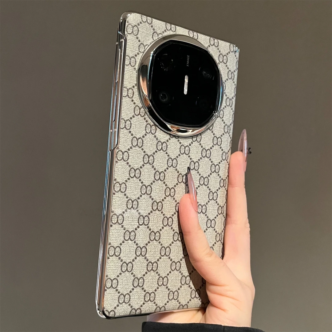 轻奢编织字母适用于华为MateX6典藏版折叠屏手机壳新款磁吸中轴壳