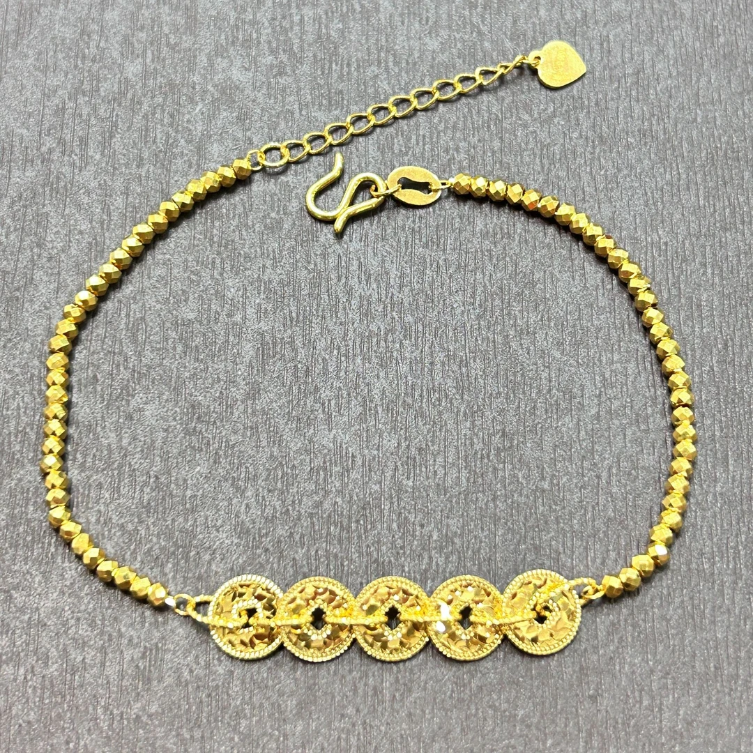 【店长专享】足金999投资金攒金五帝币蹦迪珠ZBHJSL483克重多退少补