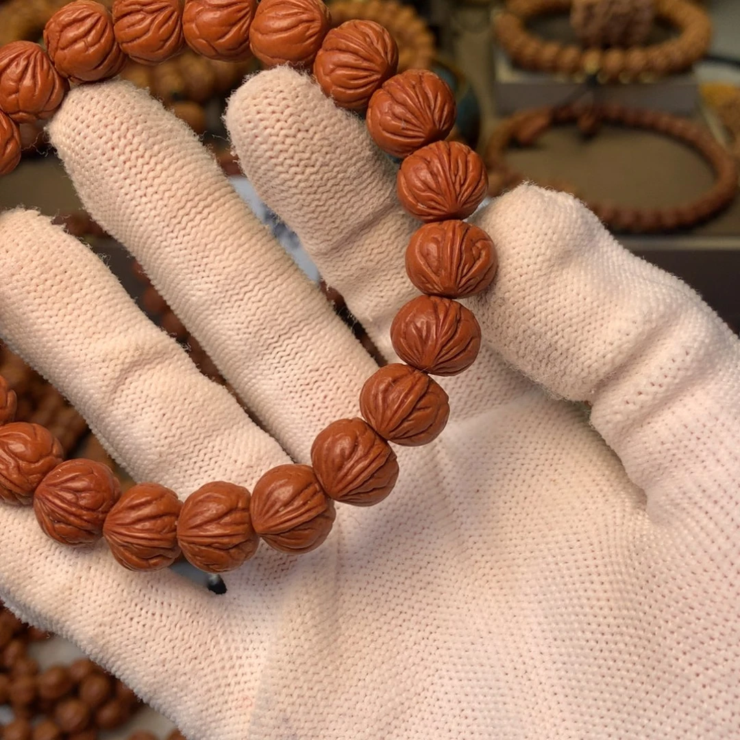 桃核手串秦岭龙纹