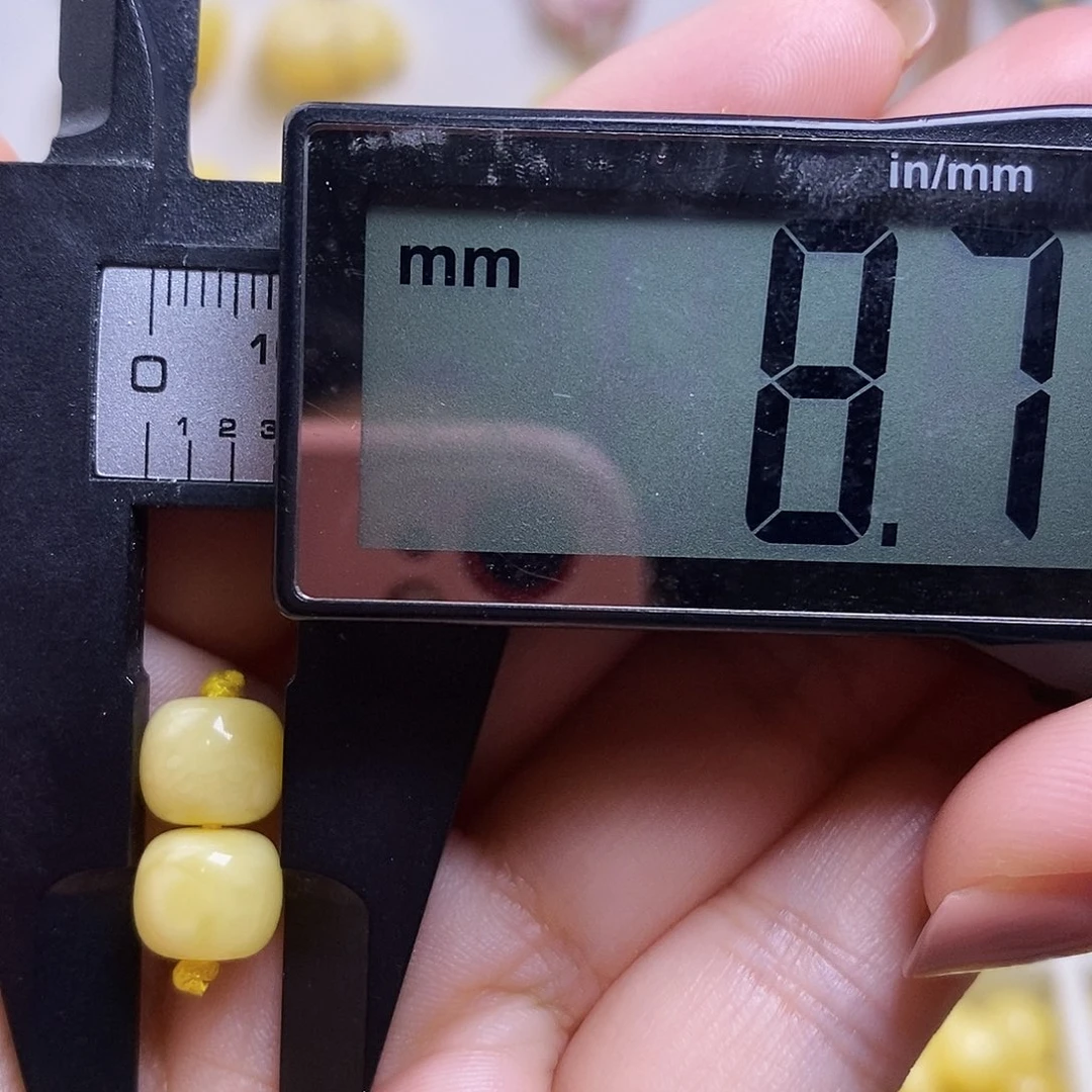 裸石琥珀未镶嵌蜜蜡老型对珠
