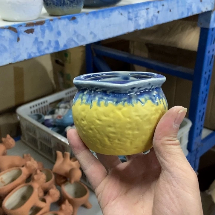 陶瓷花盆单场满9.9发7.5*6.5