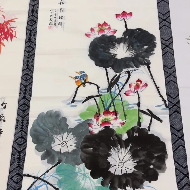 枕书斋画廊的直播间