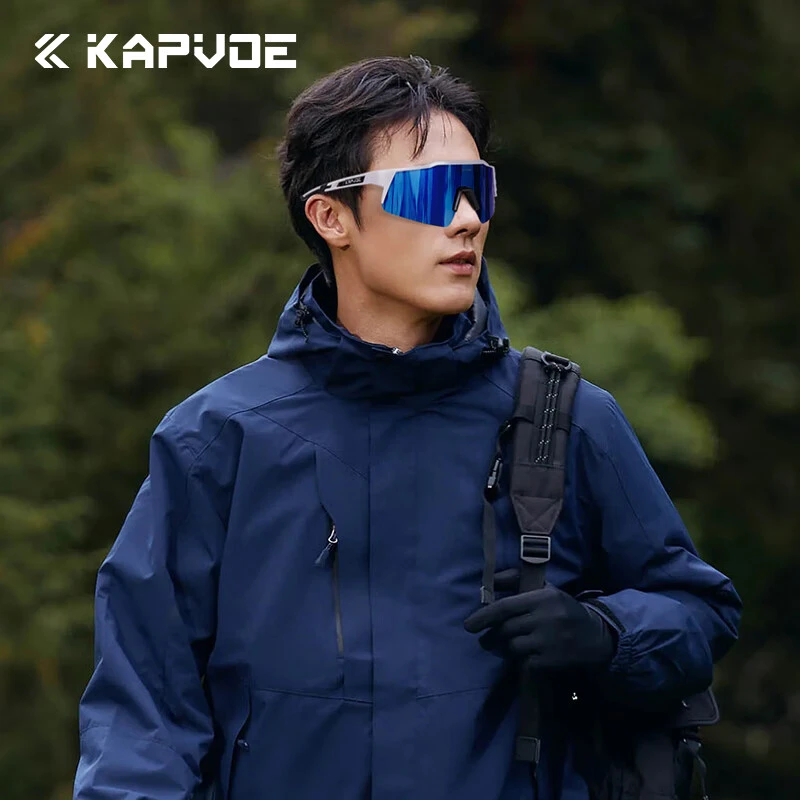 kapvoe卡普沃变色防风骑行眼镜防晒户外偏光太阳镜跑步护目镜防雾