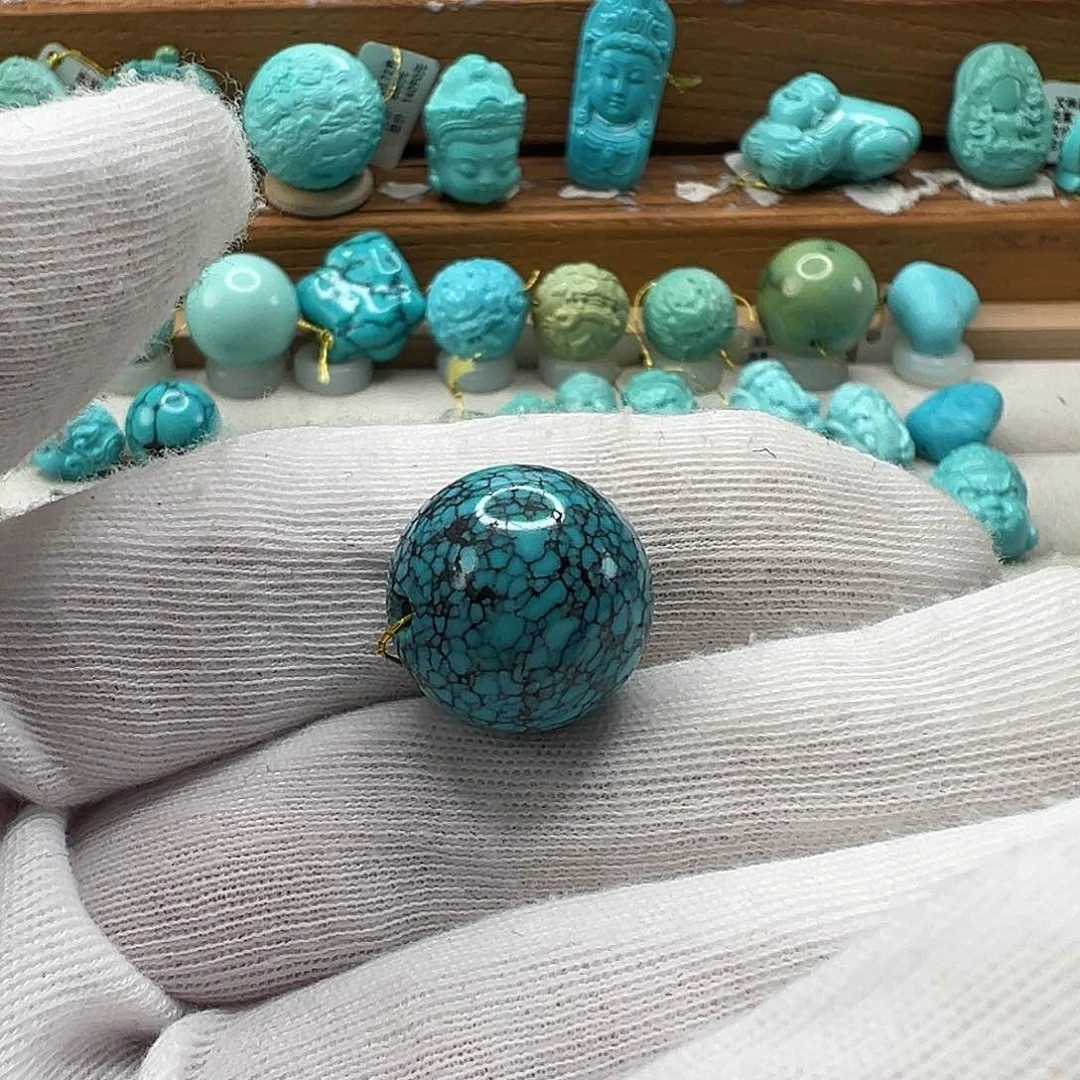 绿松石圆珠 未镶嵌