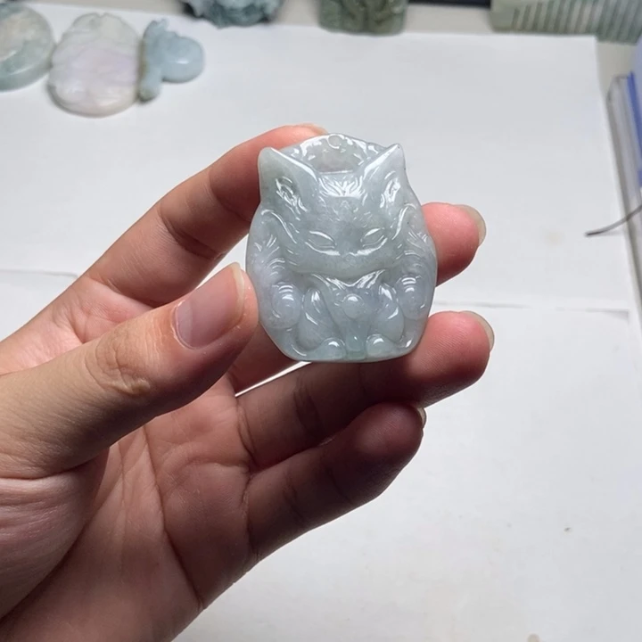 颈饰未镶嵌翡翠狐狸4