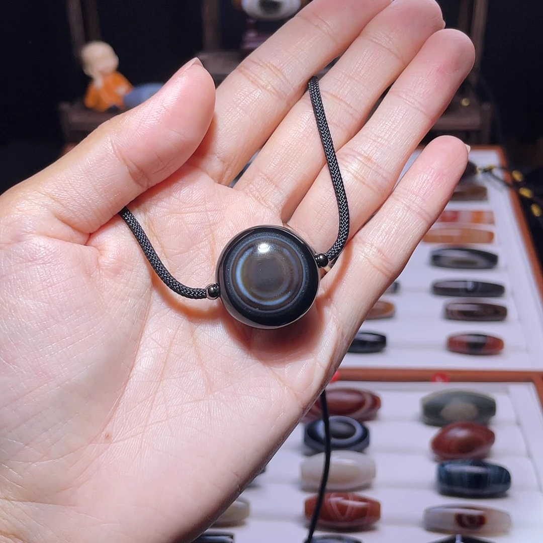 玛瑙/玉髓未镶嵌吊坠(赠链)