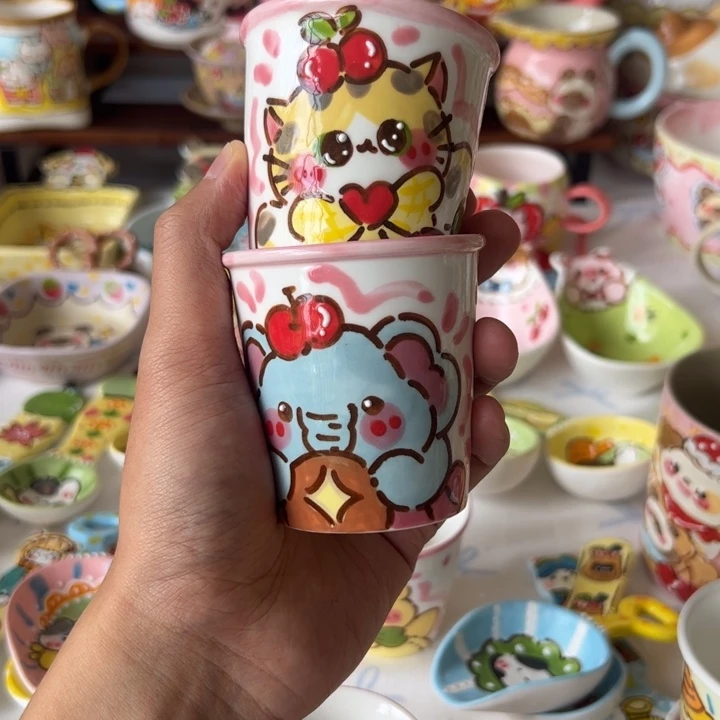 ****7杯子景德镇手绘陶瓷家用