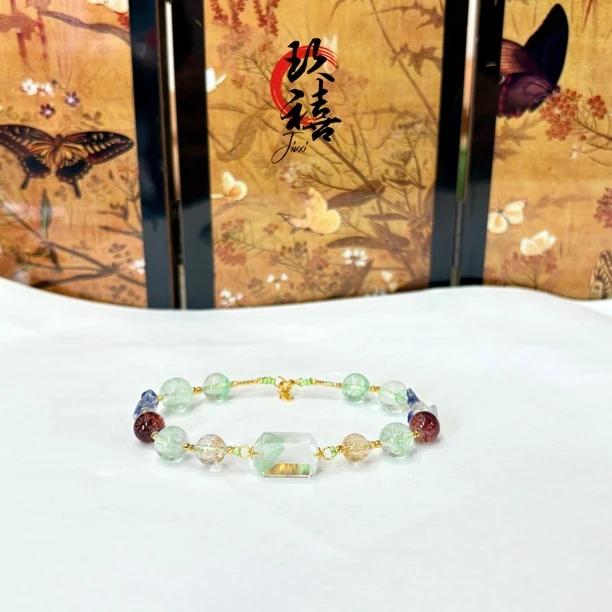 【二妹推荐】18k金高品翠幽灵手链 0946 A415031003 多样性发一