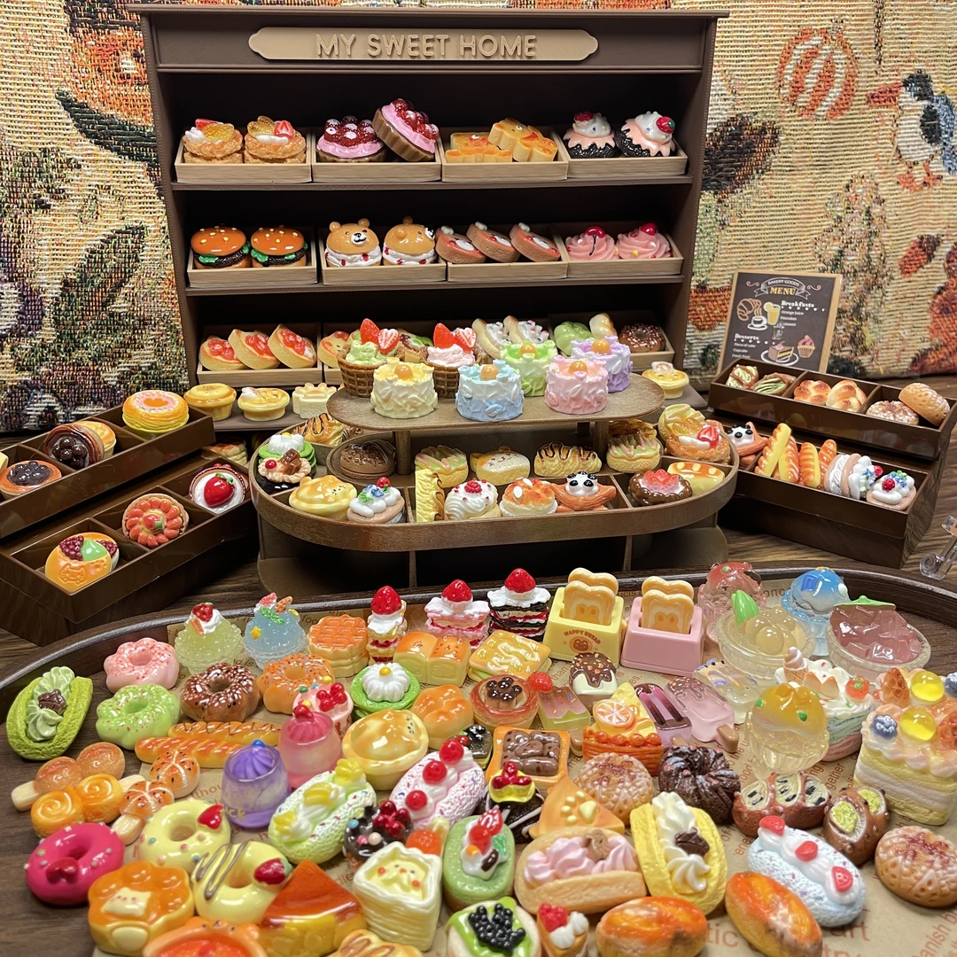 【大混】食玩自选微缩食玩小蛋糕面包过家家树脂创意diy