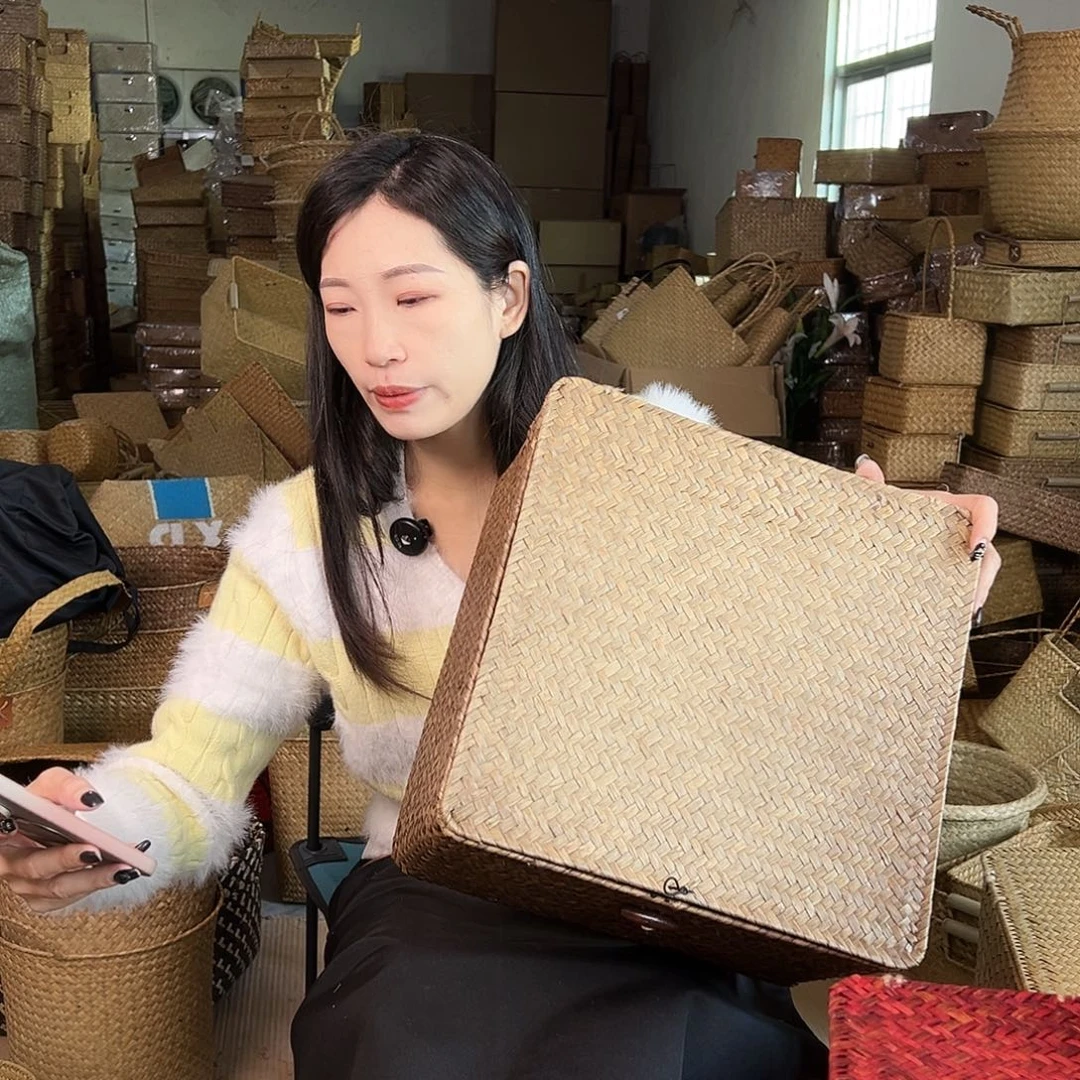 草编草编包/草编收纳盒微瑕疵