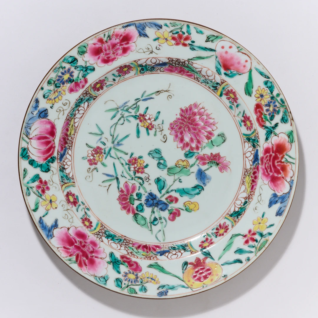 【拍卖预展】5619清雍正·粉彩花卉纹盘