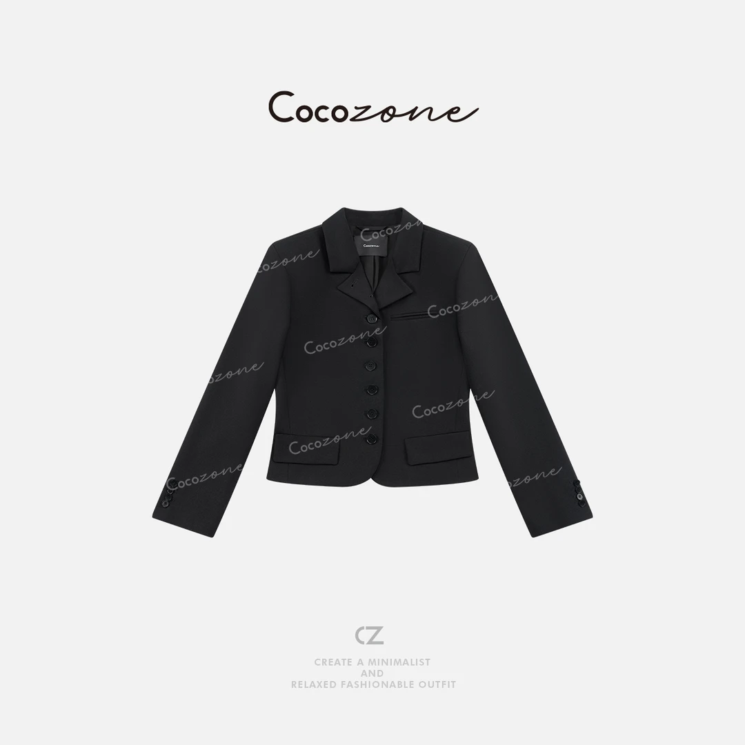 COCO ZONE 刘一一“生人勿近”春高级排扣气质西装外套ACD1A0257