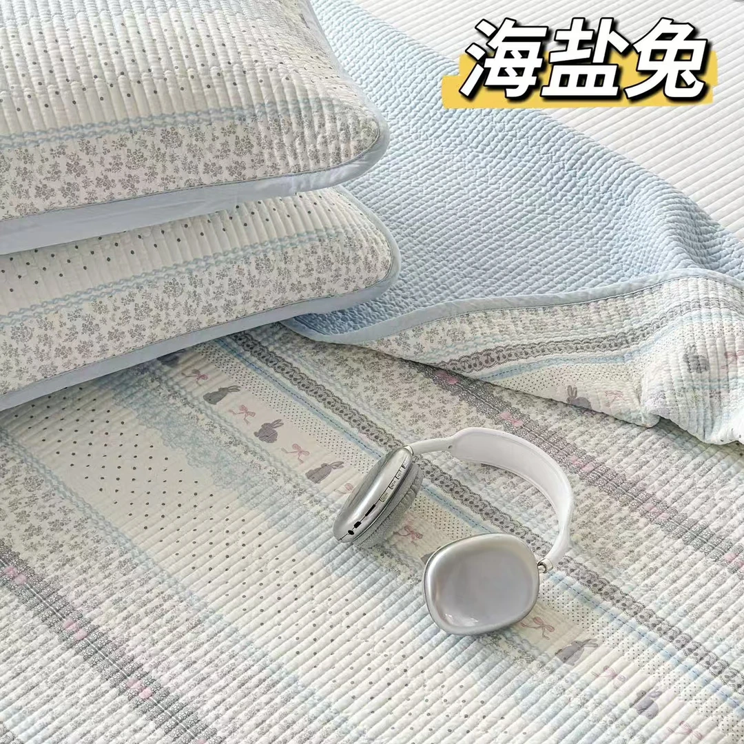 【纯棉四季款床盖】A类法式全棉单床盖双面防滑榻榻米床垫卡通可爱