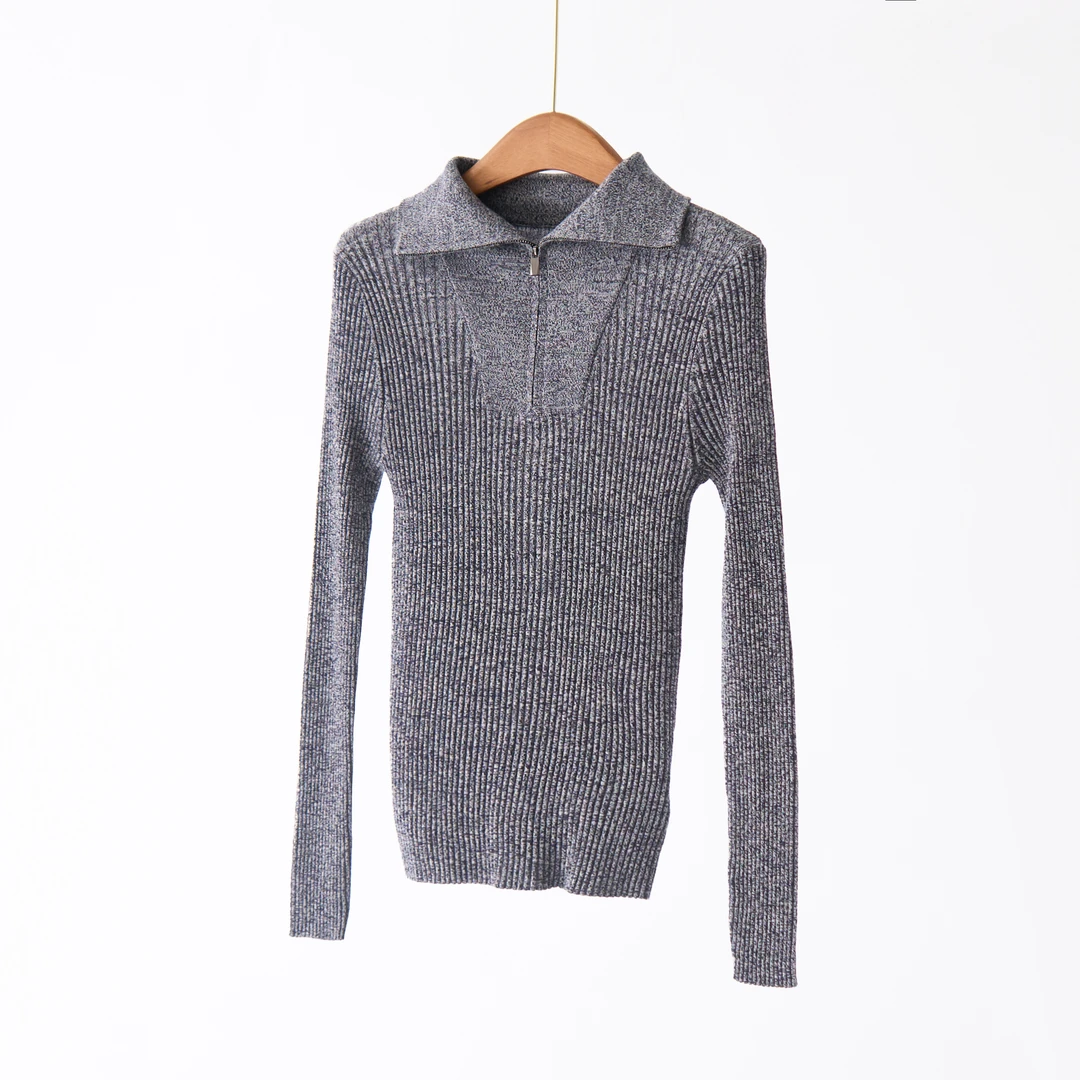 【YS11775】2025秋季新款合股超细羊毛全精纺扬子纱套头针织衫女