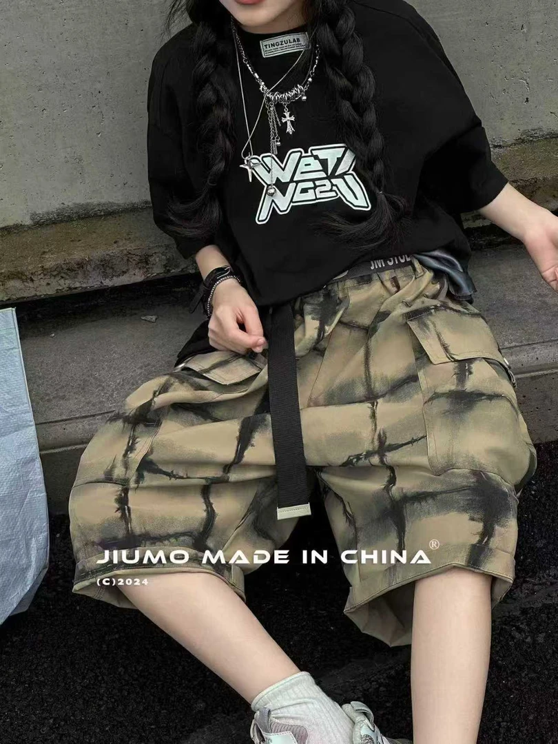 505221 潮流时尚男童女童春夏款百搭工装中裤