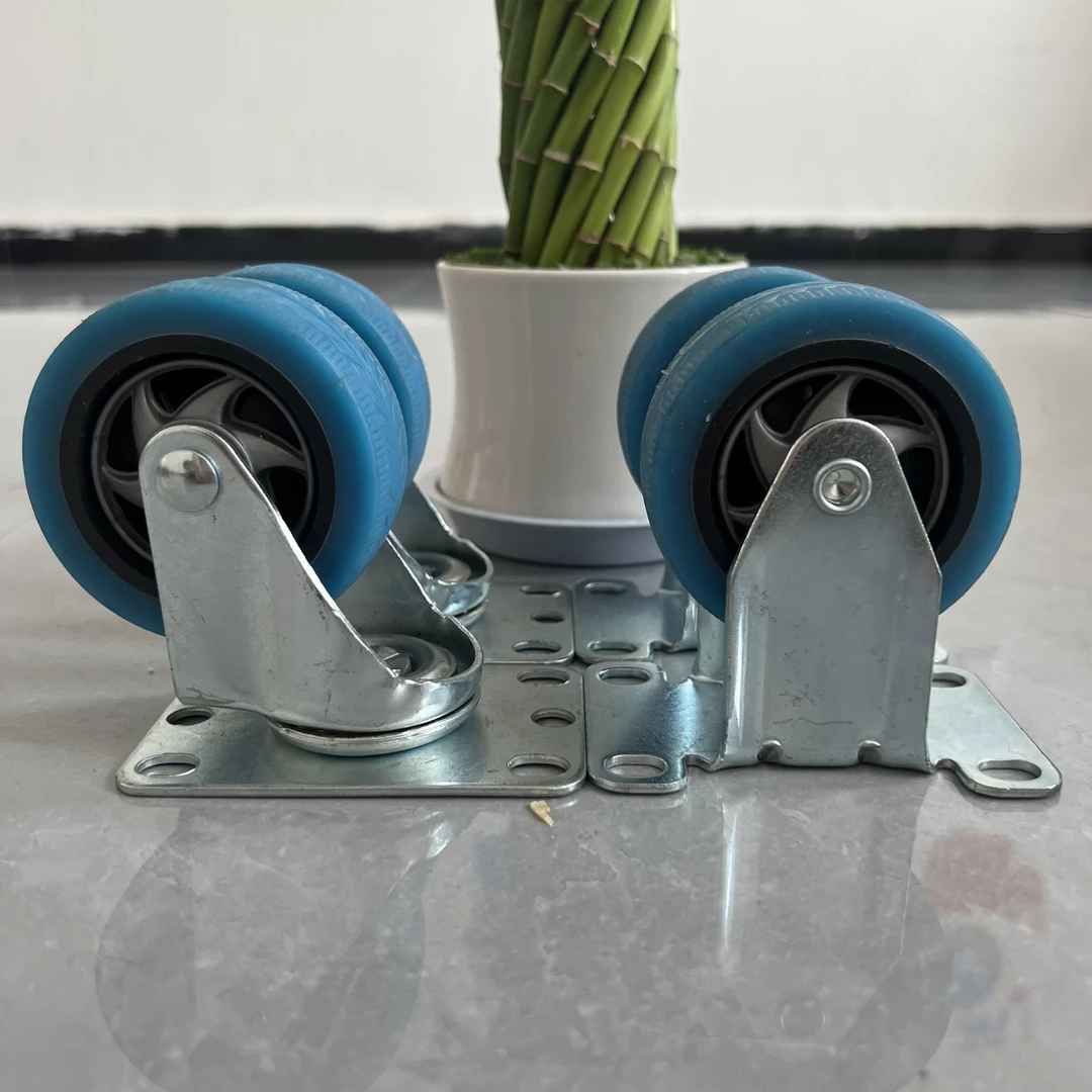 静音耐磨牛津轮3寸定向万向轱辘轮子平板车手推车万向轮