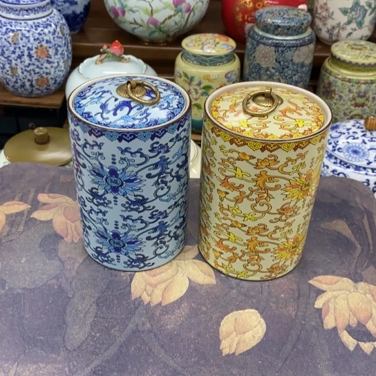 瓷片陶瓷茶叶罐密封罐