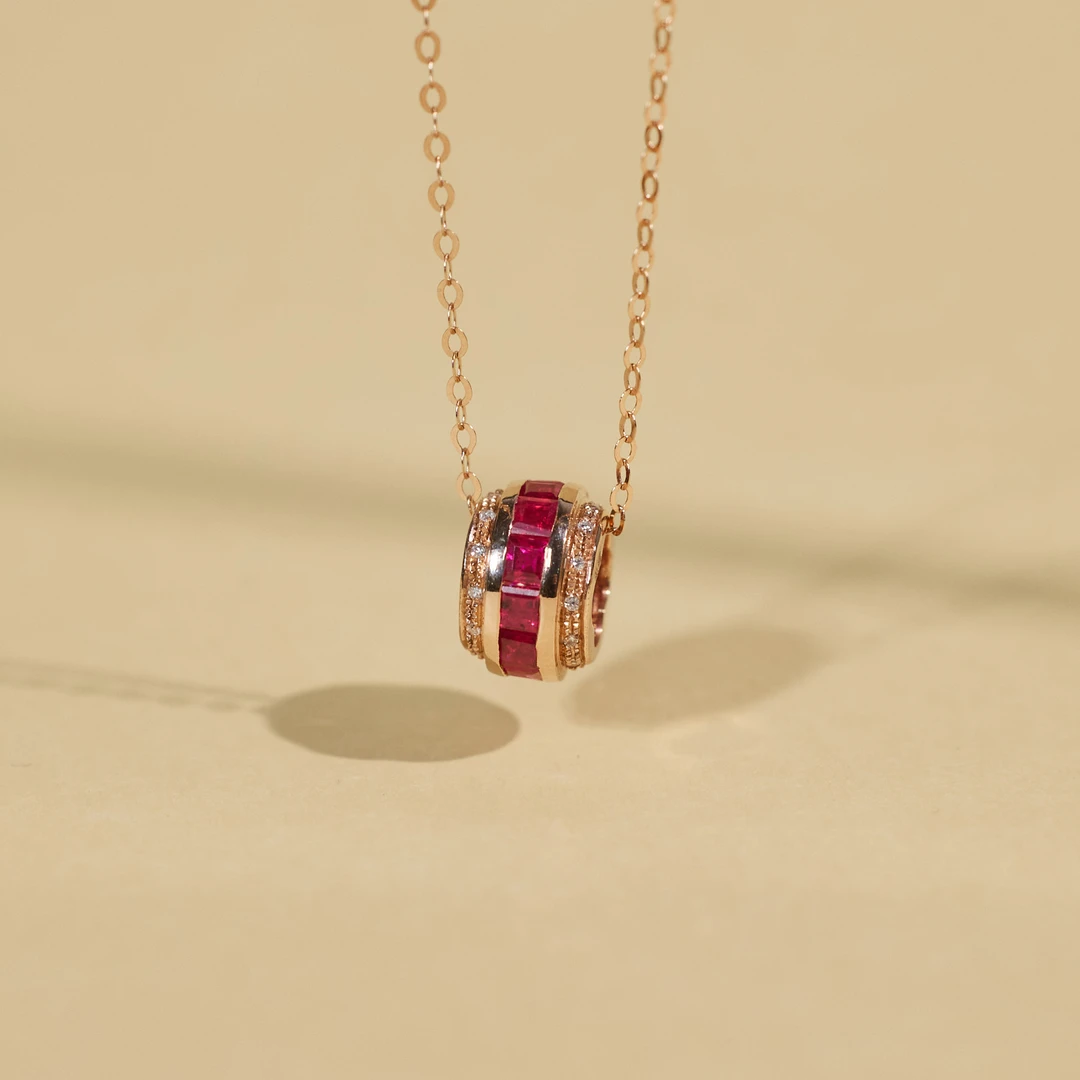 非遗好物分享【歪歪】红宝石项链*18K金镶嵌S0055