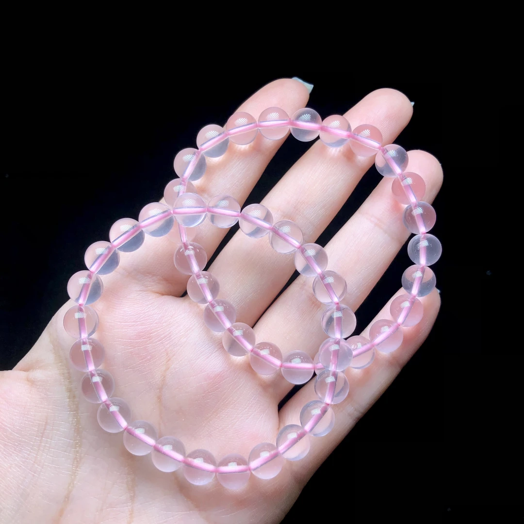 【云上叙】粉水晶手串-多样性发其一-约7mm-V40493-M（甄选）