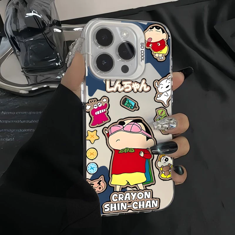 思野超人小新彩银新款适用苹果17promax/16手机壳保护iPhone15/14