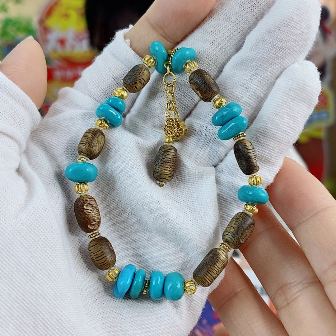 18K金镶嵌绿松石珠宝奇石