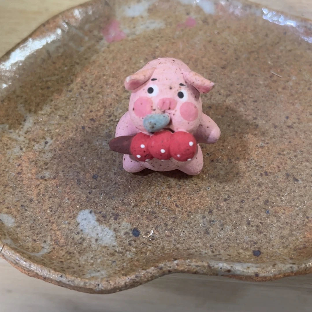 泥塑古镇炻陶花盆