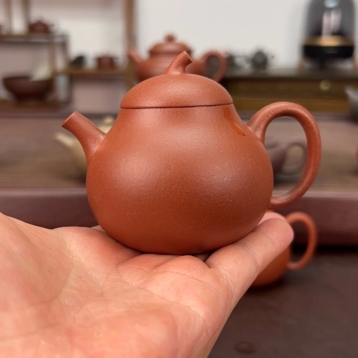 茶壶紫砂纯红降坡 150 毫升