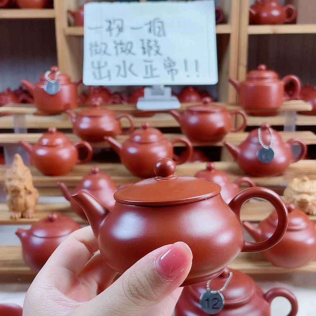 潮州朱泥壶明炉120毫升 壶底微瑕