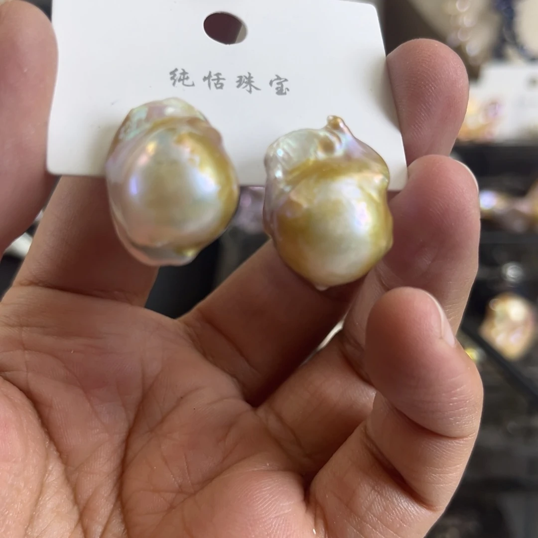 未镶嵌淡水珍珠耳饰【纯恬】