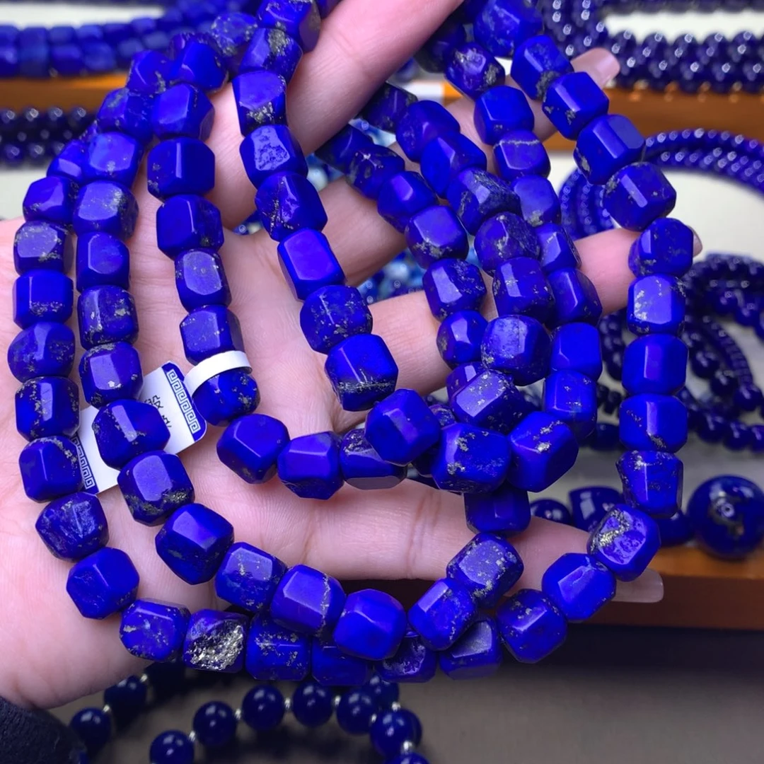 青金石未镶嵌手串随形108