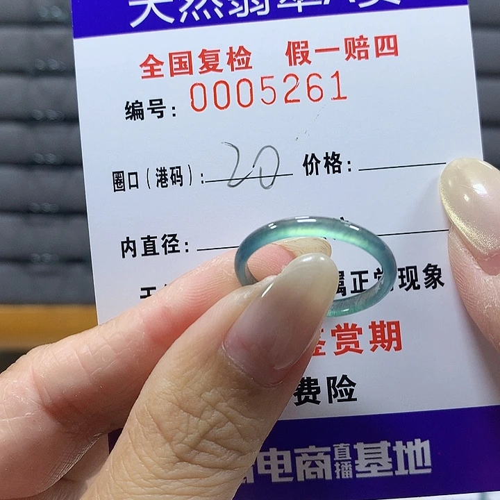 翡翠未镶嵌戒圈5261