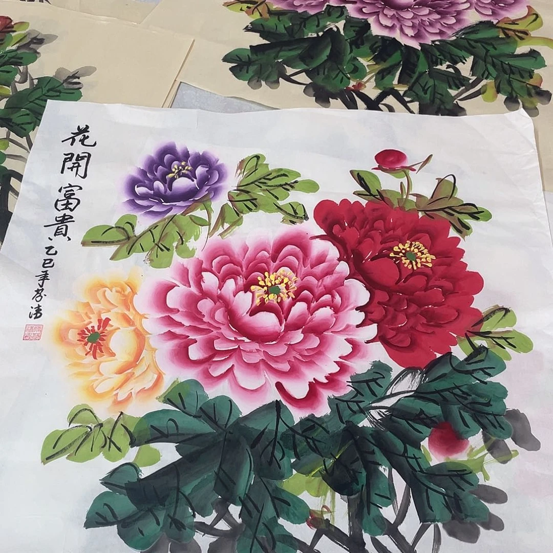 国画国画作品原稿70多彩