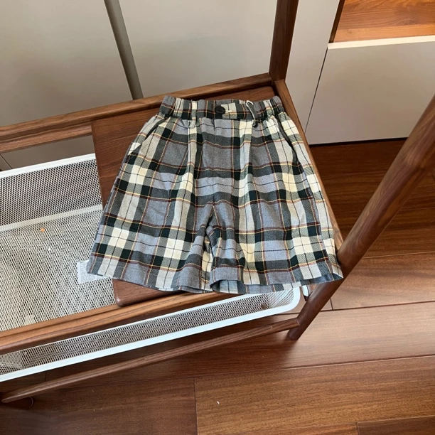 【编号S559】213K318-08-灰绿格子短裤灰绿格-MTX