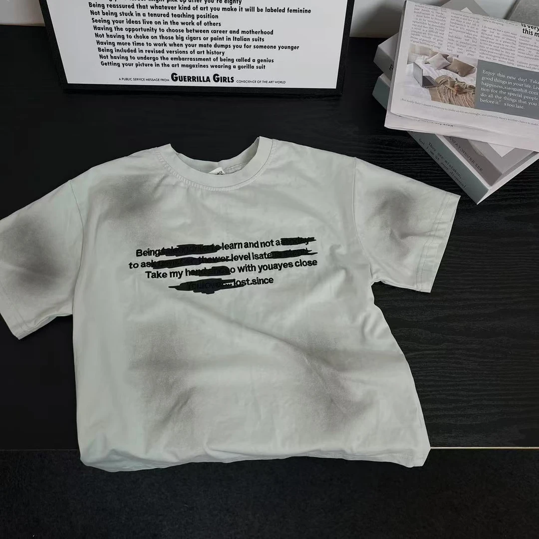 T010微暇款韩版儿童晕染T恤