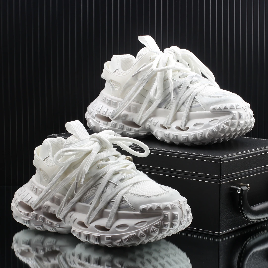 老爹鞋2025秋季新款透气运动鞋男士百搭脏脏鞋厚底增高轮胎休闲鞋