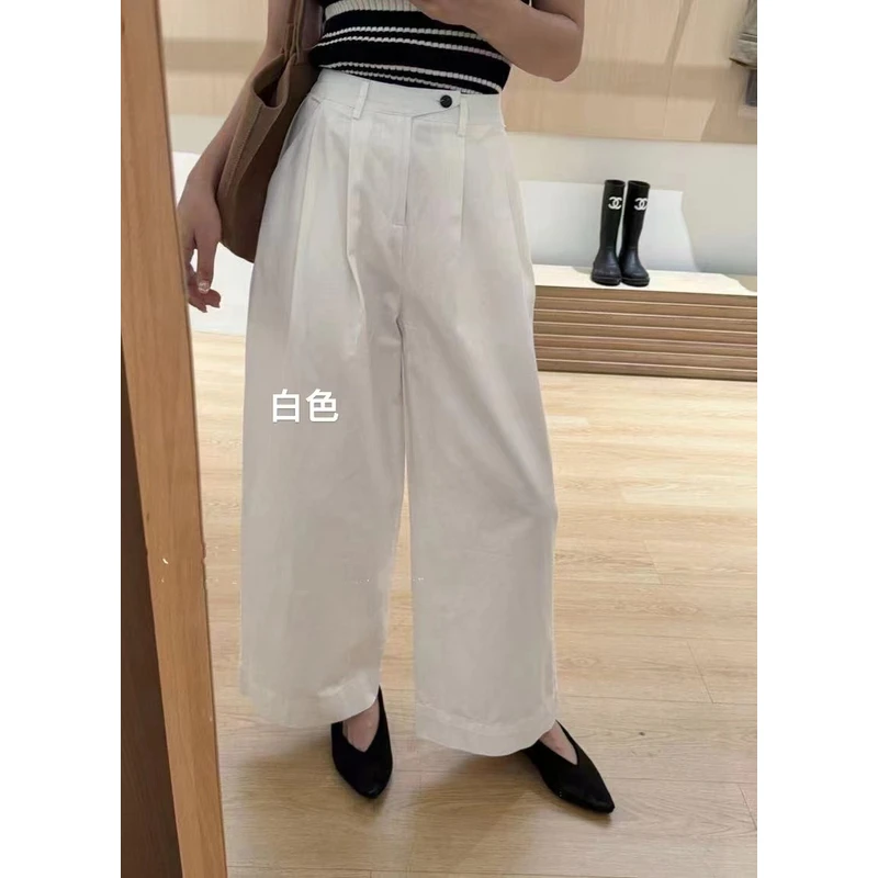 韩系高腰宽松百搭直筒裤 02（后松紧）