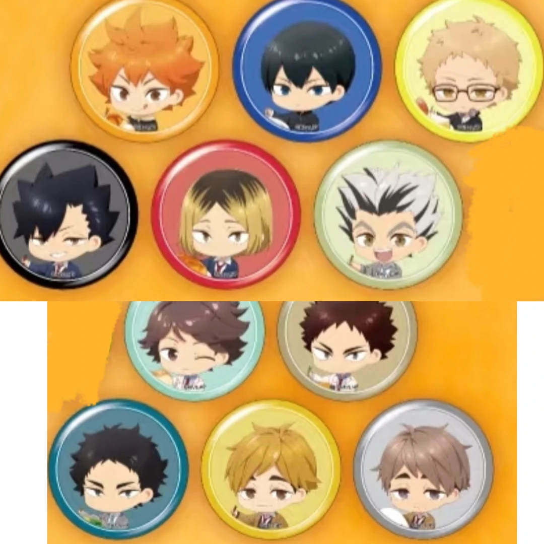 【拆盒】岛现排球少年qqr咖啡smilebasecafe干饭Q版徽章盲盒