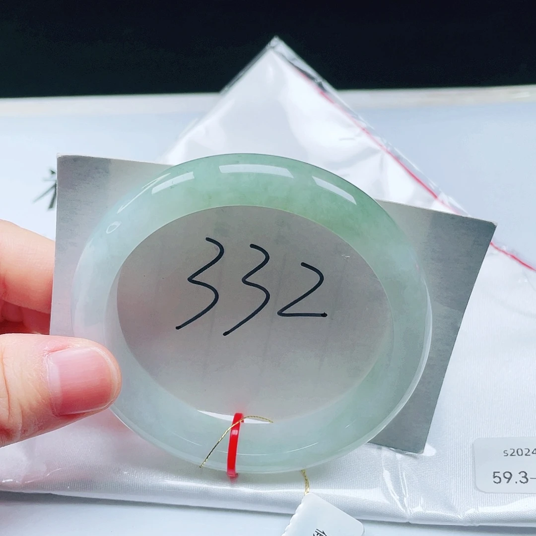 翡翠未镶嵌手镯59➕圈口无纹裂