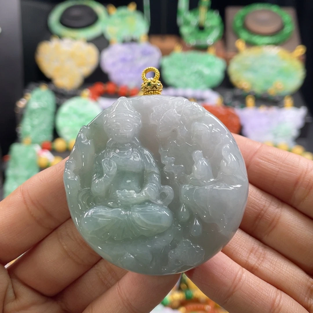 翡翠未镶嵌颈饰代编织