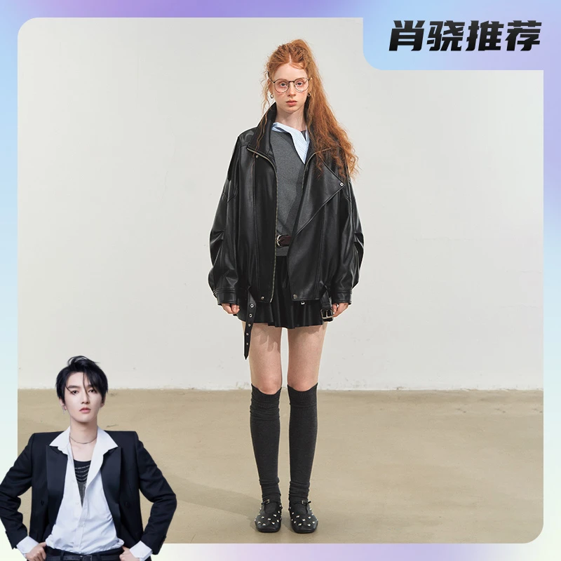 【肖然好物】SOMESOWE复古机车皮衣外套